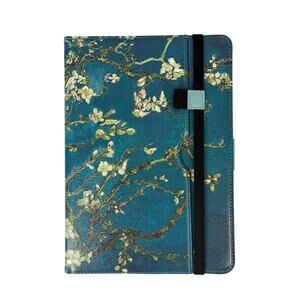 Teal Floral Tree Art Tablet Case w/ Stand & Magnetic Strap – 9–10" Folio Cover